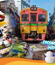 丹嫩莎朵水上市場＆美功鐵道市場一日遊（含椰子甜點）