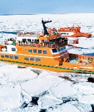 紋別破冰船GARINKO Ⅲ夕陽航行＆燈光冰祭・層雲峽冰瀑祭一日遊