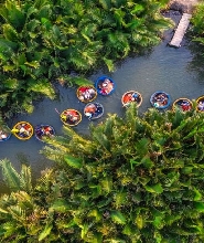 椰林簸箕船之旅，含午餐或晚餐的抓螃蟹體驗