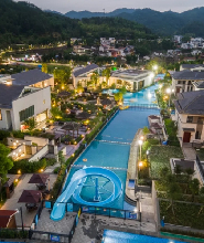 韶關丹霞豐源温泉酒店清雅房/丹泉軒温泉房（2大1小全天候自助餐+無限次蘇打&硫磺雙温泉+水上威尼斯泳道+彩虹滑道）