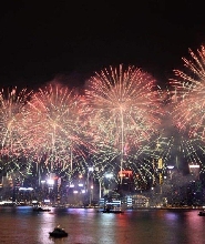 「農曆新年煙花」香港維港遊天星小轮畅游维多利亚港