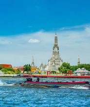 曼谷大皇宮＆帕空鮮花市場＆鄭王廟＆屋頂酒吧賞日落私人之旅