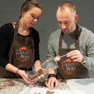 參觀博物館的布魯塞爾巧克力故事巧克力工坊