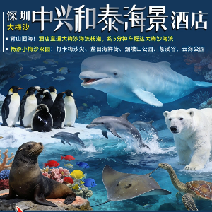 深圳大梅沙中興和泰海景酒店豪華山景房（雙人自助早餐+雙人小梅沙海洋世界&海濱樂園雙園門票）