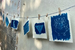 金門藍曬明信片＆捐印帆布袋DIY體驗