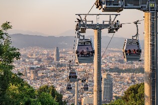 巴塞隆納蒙特惠奇山纜車票圖片