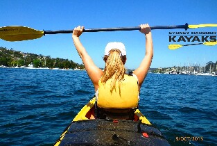 雪梨港皮劃艇公司雪梨米德爾港雙人皮劃艇租賃