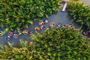 椰林簸箕船之旅，含午餐或晚餐的抓螃蟹體驗