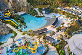 湖南暖水溫泉度假區溫泉門票（56個形態各異的泡池+100平超大恒溫泳池+魚療體驗+兒童淘氣堡）