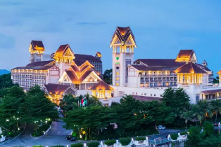 東莞豐泰花園酒店典雅園林房（2大2小自助早餐+溫礦泉+戶外泳池+蘑菇樂園門票）