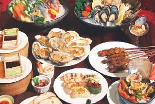 廣州建國酒店2大1小自助晚餐（鮮活海鮮日式壽司西式料理不限量）