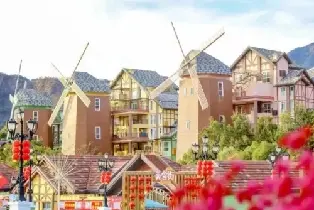河源巴伐利亞度假莊園 園景/山景/湖景雙牀/大牀房（2大2小單次國藥温泉/當日無限次黑森林樂園2選1+遊福源寺+暢遊莊園）
