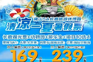 長鹿旅遊休博園（大門票+動物園+3選1門票+180遊樂金+項目10選4）